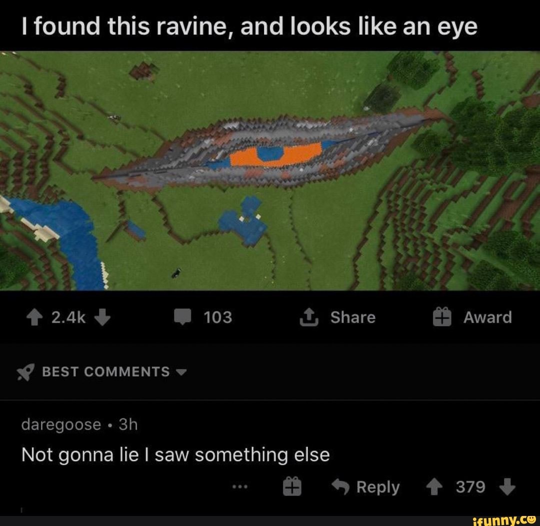 I found this ravine, and looks like an eye