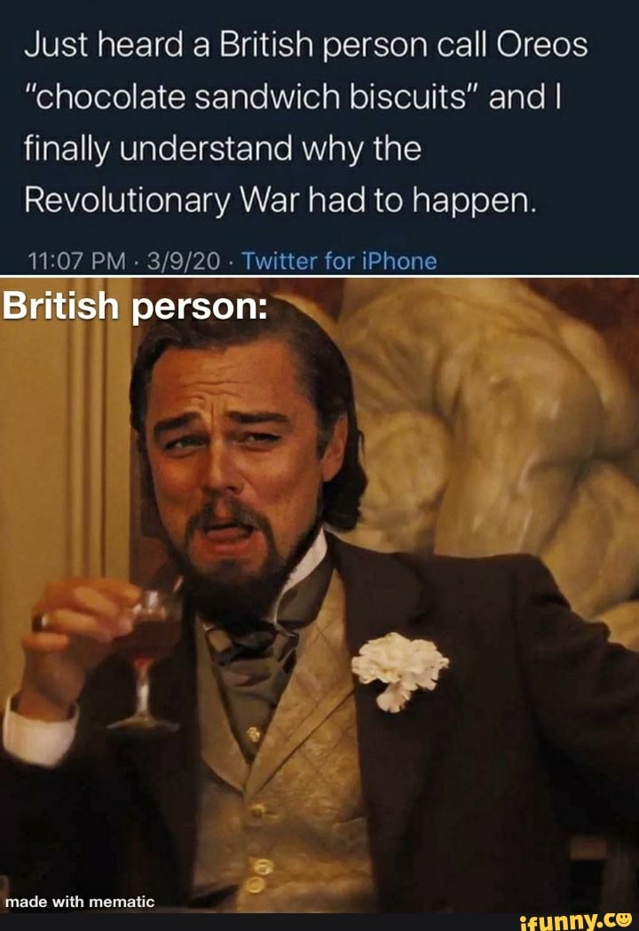 Just heard a British person call Oreos 