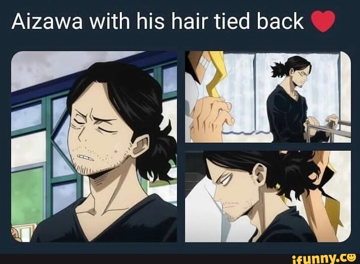 Aizawa With His Hair Tied Back 