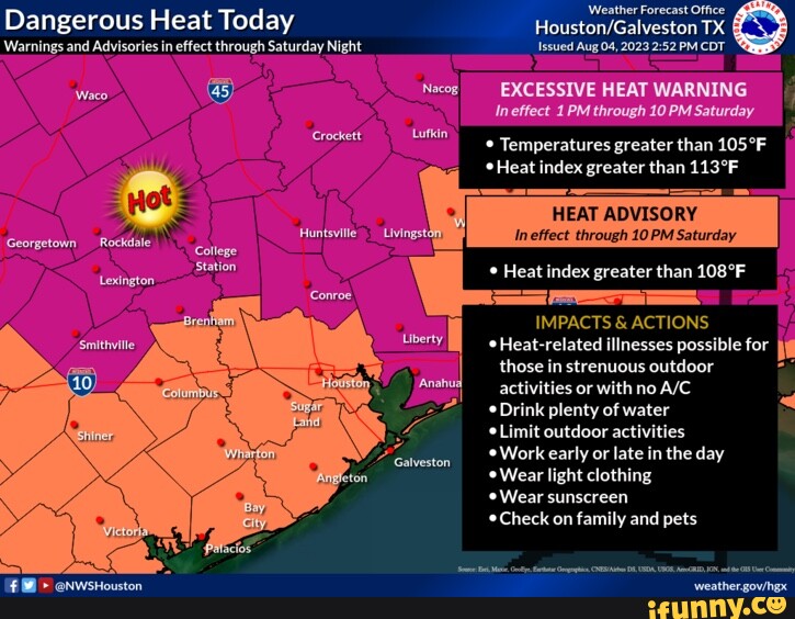 Dangerous Heat Today Warnings and Advisories in effect through Saturday