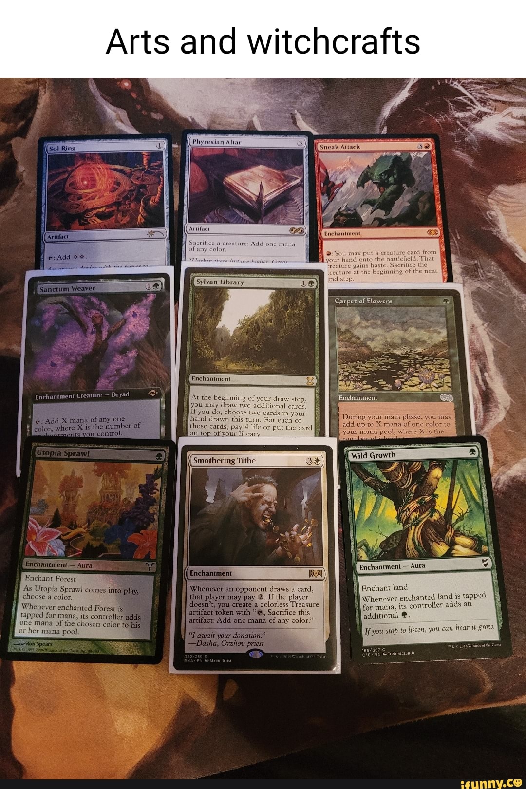 Arts and witchcrafts Phyrexian Aliar Artifact Sacrifice creature: Add one  mana of any color ind (sylvan