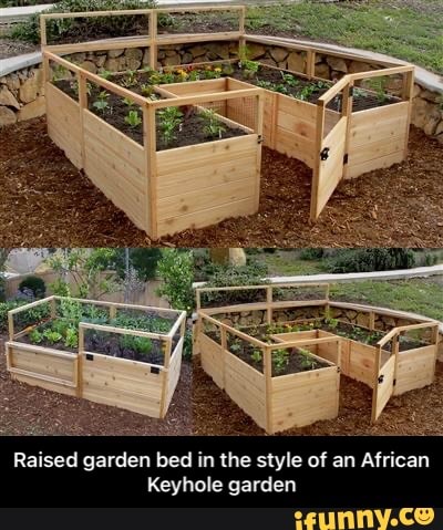 Raised garden bed in the style of an African Keyhole garden - Raised ...