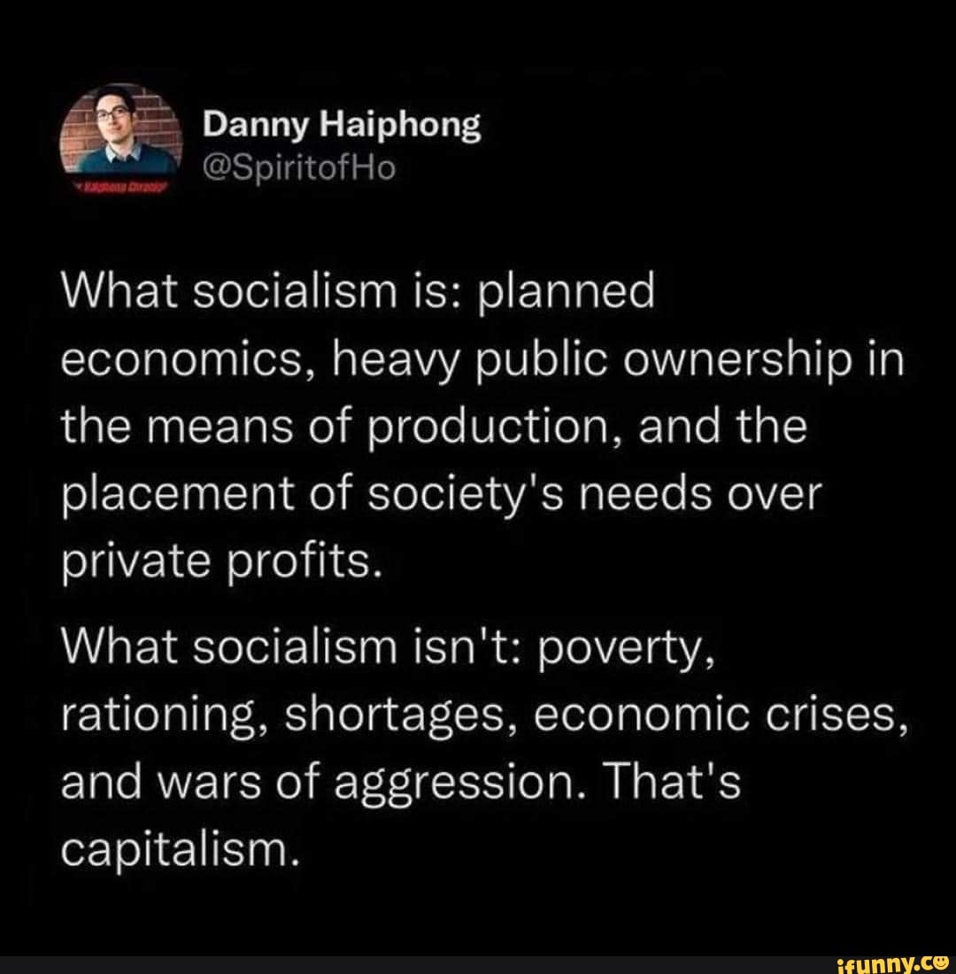 Danny Haiphong What socialism is planned economics, heavy public ownership in the means of