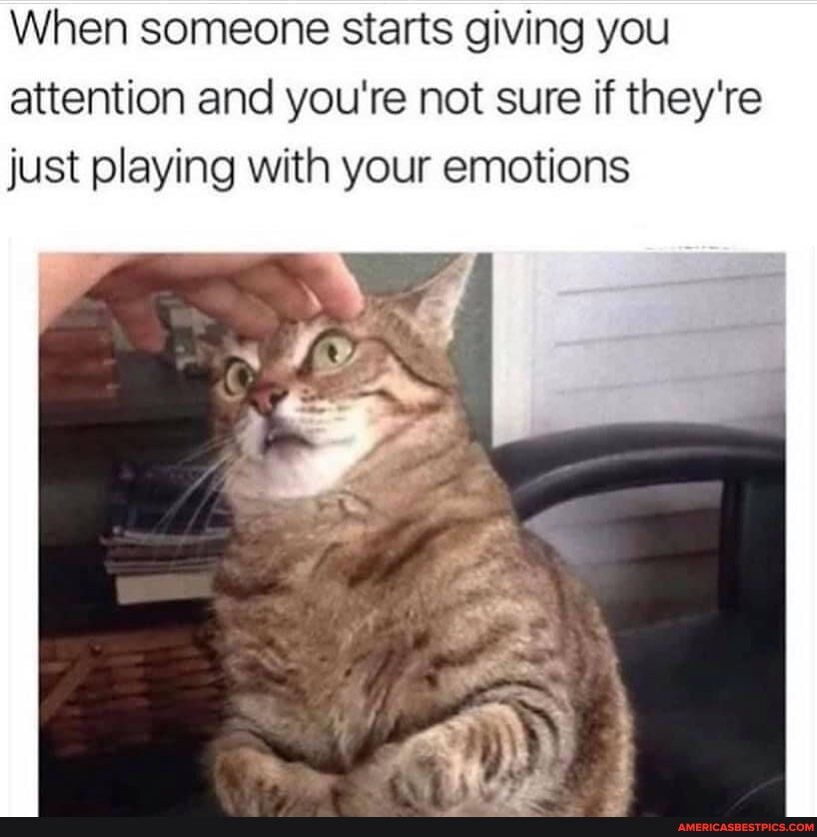 When someone starts giving you attention and you're not sure if they're just playing with your emotions