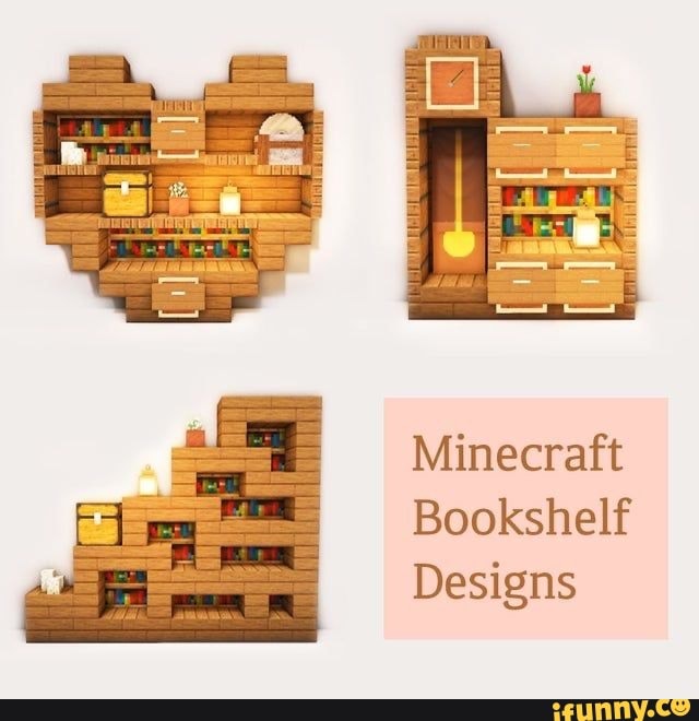 Minecraft Bookshelf Designs