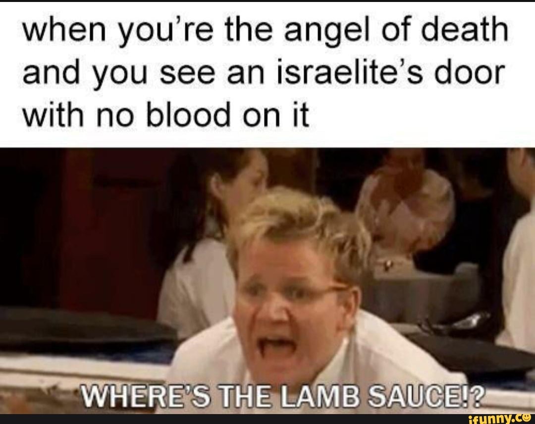 when you're the angel of death
and you see an israelite's door
with no blood on it