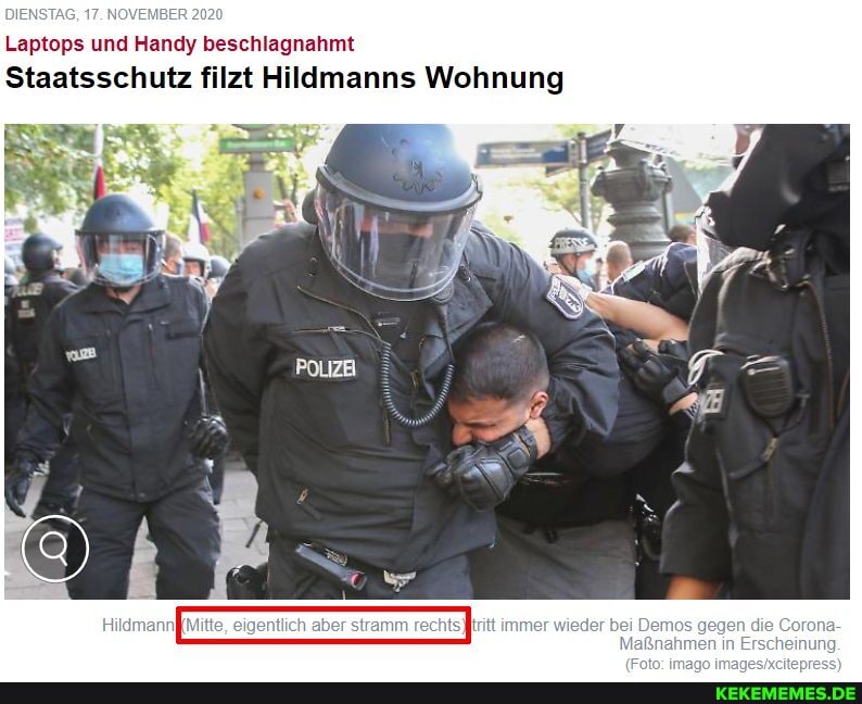 IMENSTAG, 17 NOVI MIR 2020
Laptops und Handy beschlagnahmt
Staatsschutz filzt Hildmanns Wohnung
hldrnanng Mille: srimer wieder Denos ge
Maßrahnt