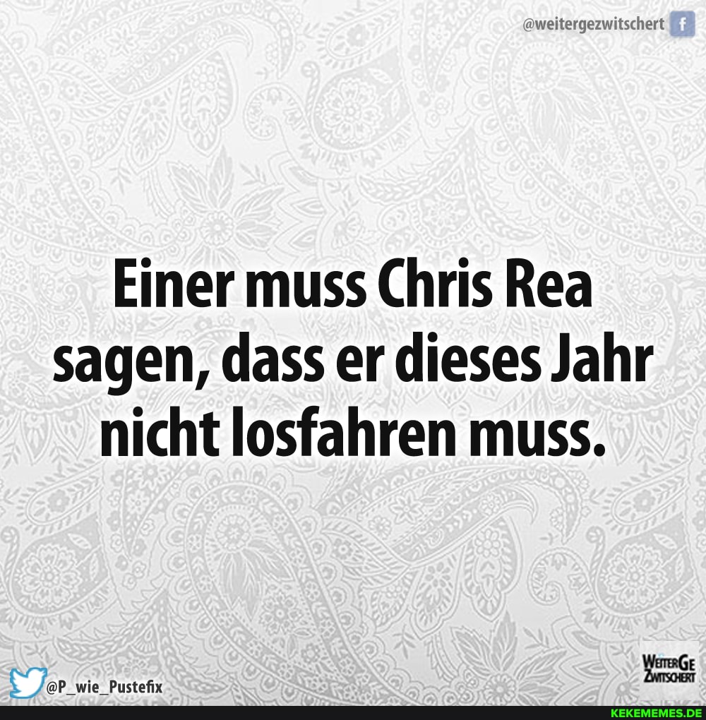 Einer muss Chris Rea sagen, dass er dieses Jahr nicht losfahren muss.