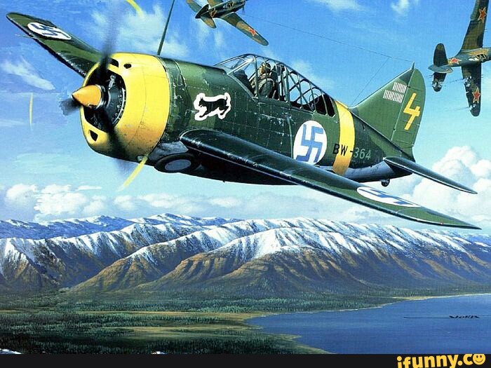 ww2, painting, history, finnish, buffalo