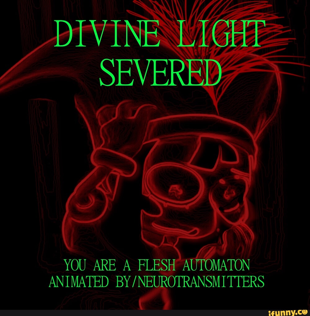 DIVINE LIGHT SEVERED YOU ARE A FLESH AUTOMATON ANIMATED - iFunny