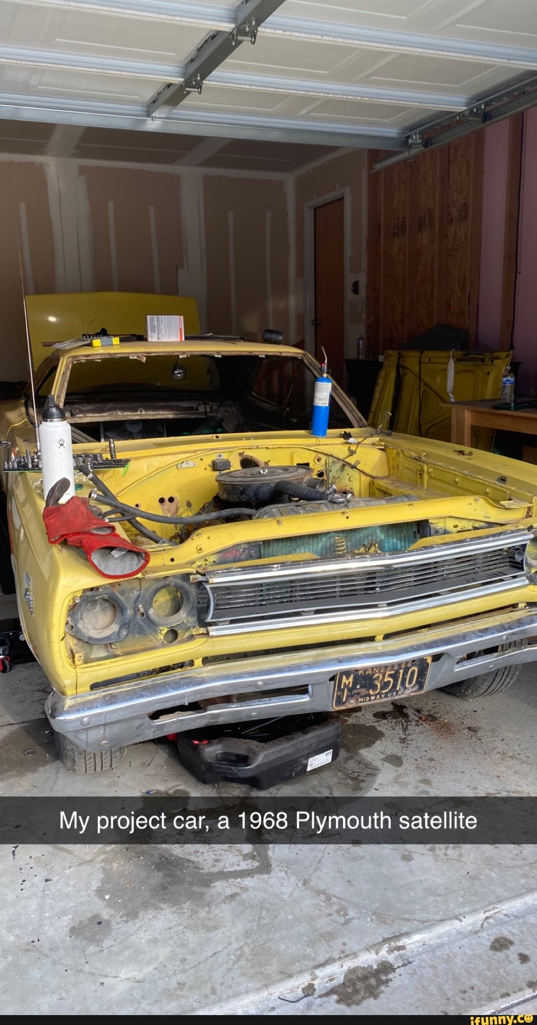 My project car, a 1968 Plymouth satellite