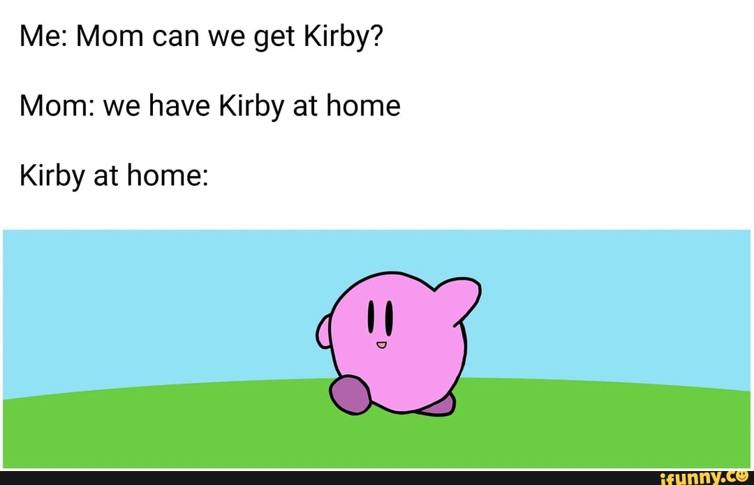 Me: Mom can we get Kirby? Mom: we have Kirby at home Kirby at home: - iFunny