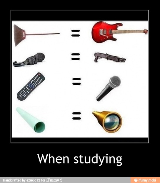 When studying - When studying