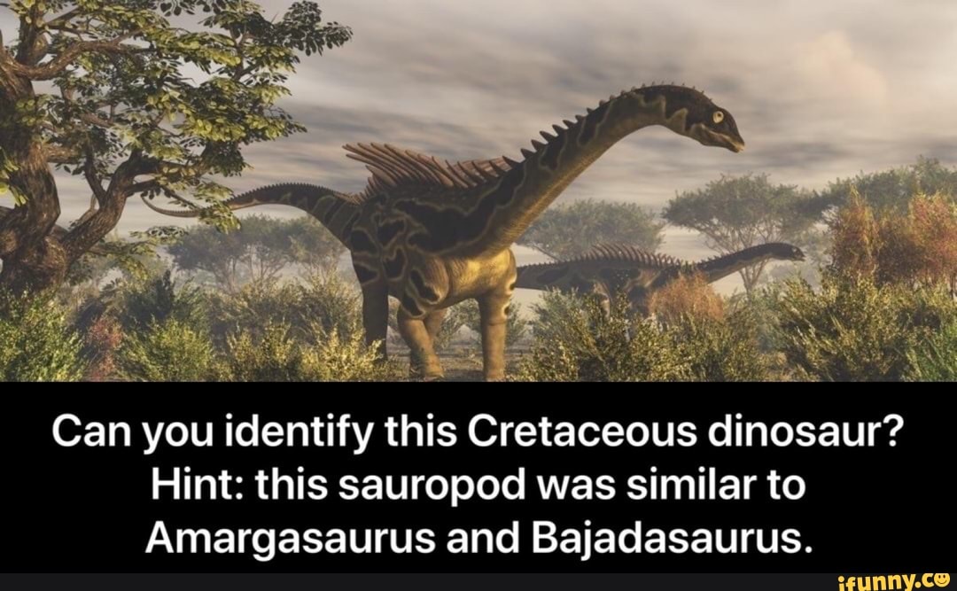 Y PAS Can you identify this Cretaceous dinosaur? Hint: this sauropod ...