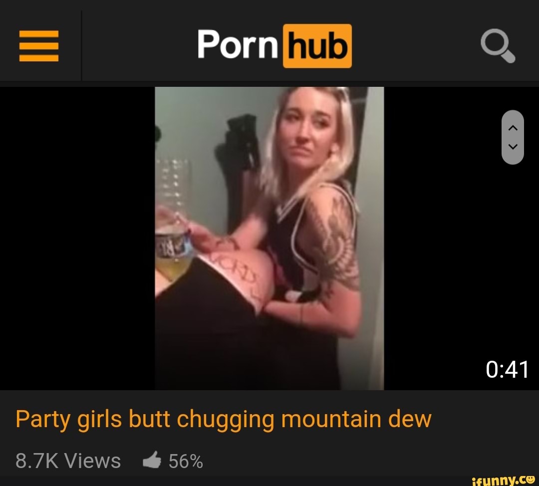 Girl Chugs Mountain Dew With Her Butt