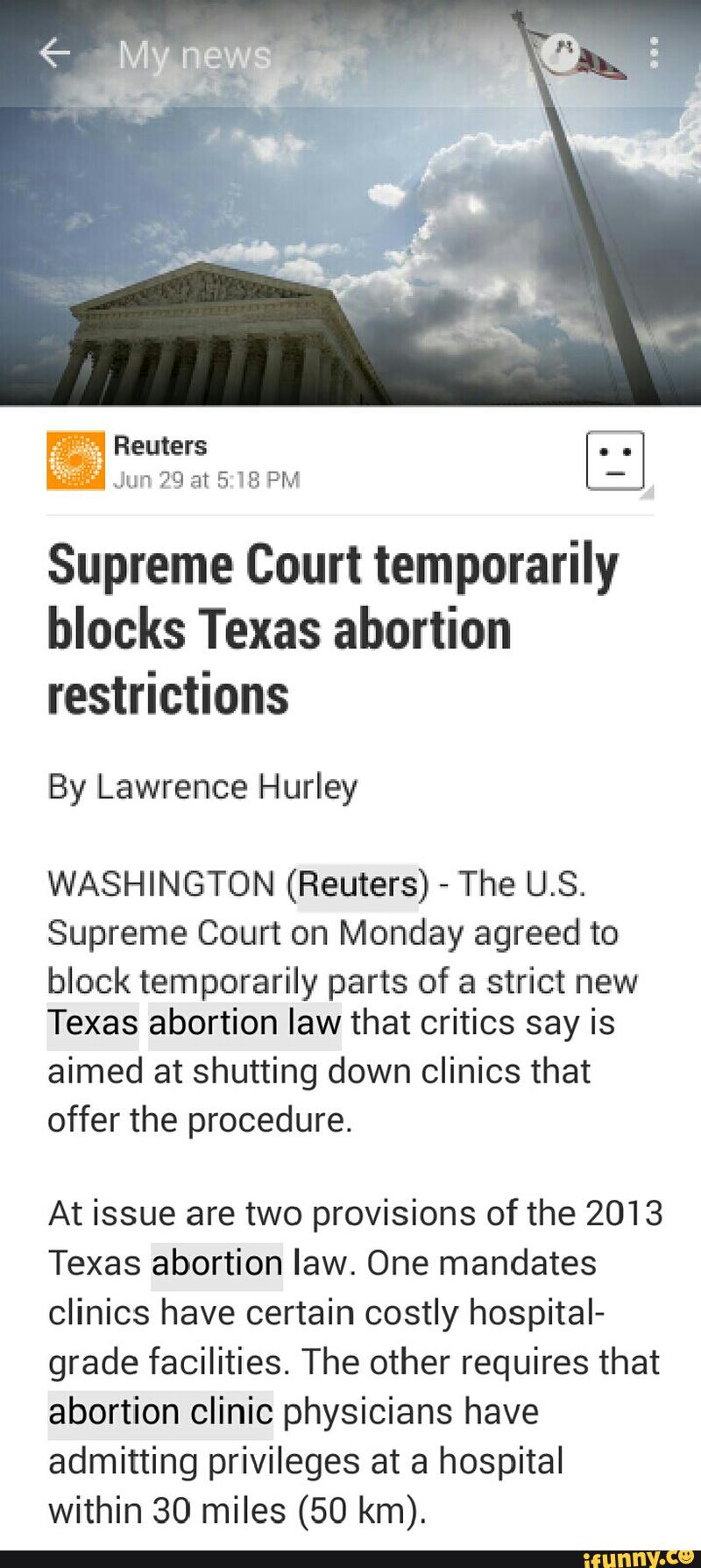 Supreme Court temporarily blocks Texas abortion ...