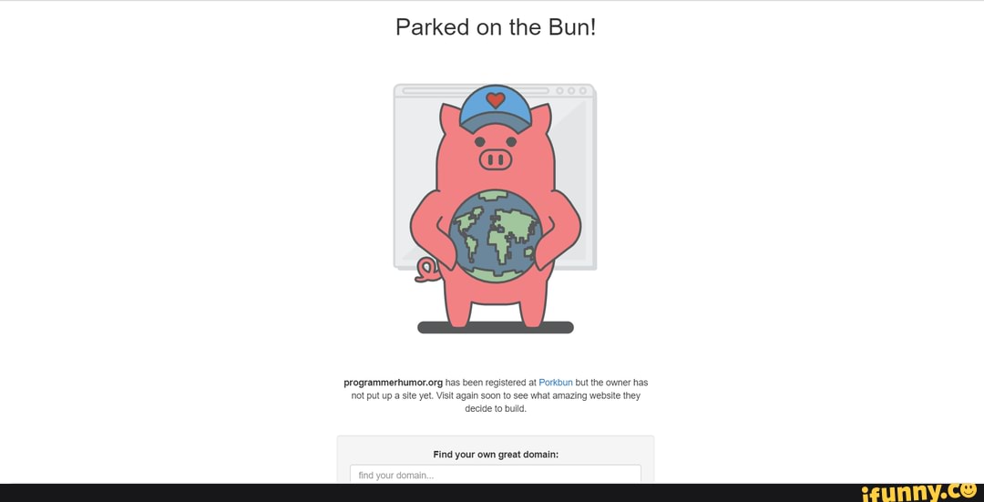 Parked on the Bun! has been registered at Porkbun but the owner has not ...