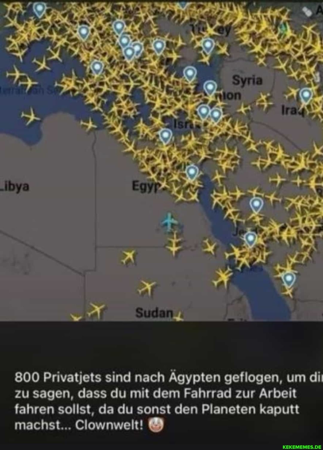 800 Privatjets sind nach Agypten geflogen, um di fahren solist, da du sonst den 