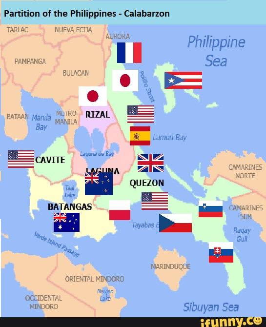 Partition of the Philippines Calabarzon Region Partition of the