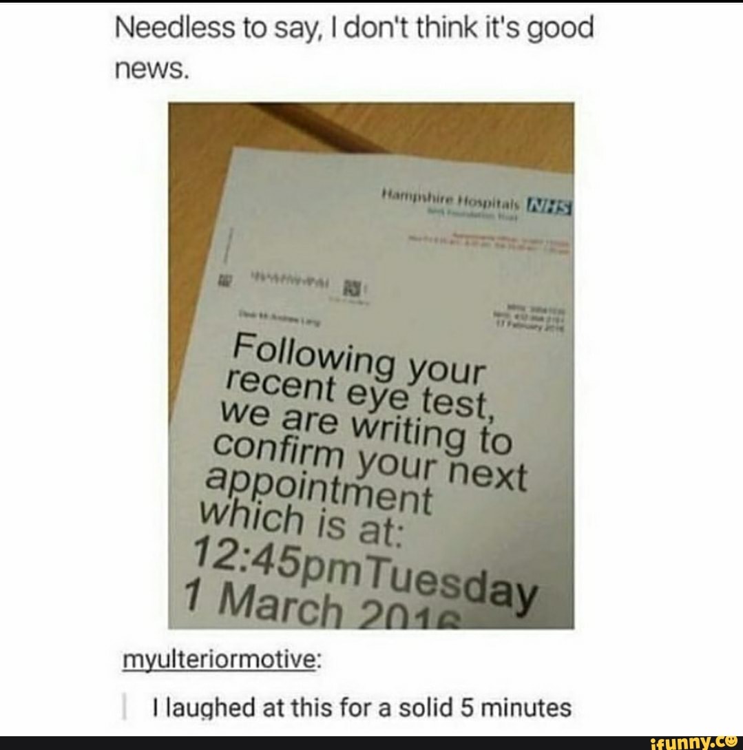Needless to say, I don't think it's good
news.
I laughed at this for a solid 5 minutes