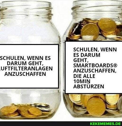 SCHULEN, WENN
SCHULEN, WENN ES ES DARUM DARUM GEHT GEHT,
UFTFILTERANLAGEN ANZUSCHAFFEN ANZUSCHAFFEN, DIE ALLE DIE ALLE
10MIN
ABSTÜRZEN