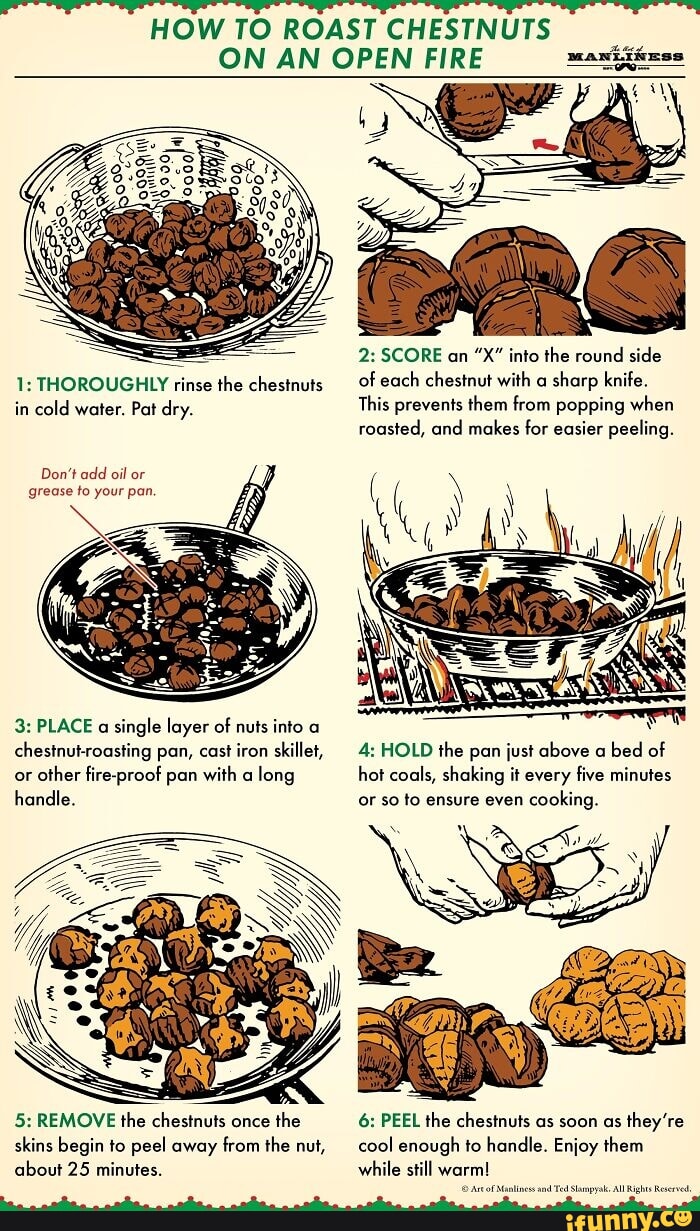 new quick trick for cooking chestnuts in a pan ! they peel alone! few  people know that ! 🌰 🌰 
