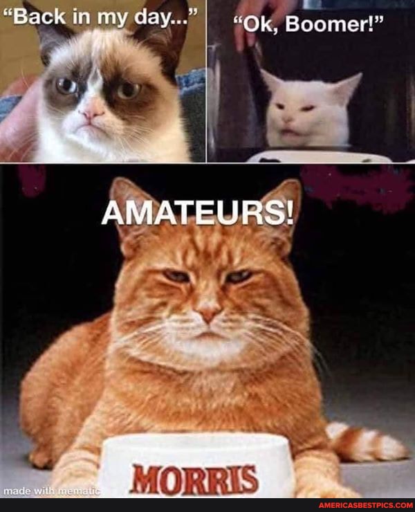 "Back in my day..." "Ok. Boomer!"
AMATEURS!