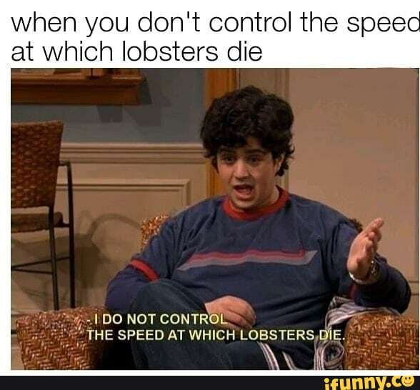 When you don&rsquo;t control the speed at which lobsters die !DO NOT 