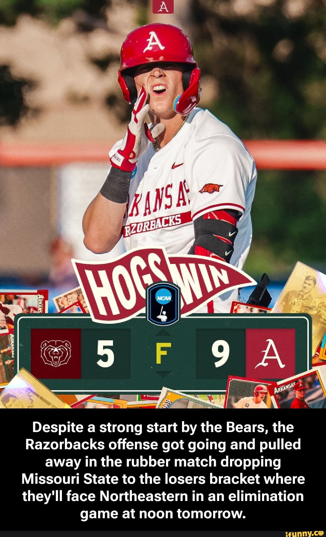 Razorback Bracket Despite a strong start by the Bears, the Razorbacks offense got going ...