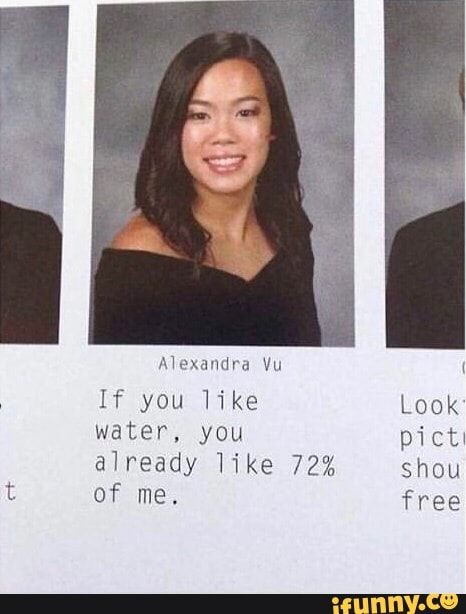 Alexandra Vu If you like Look
water, you pict
already like 72% shou
TE of