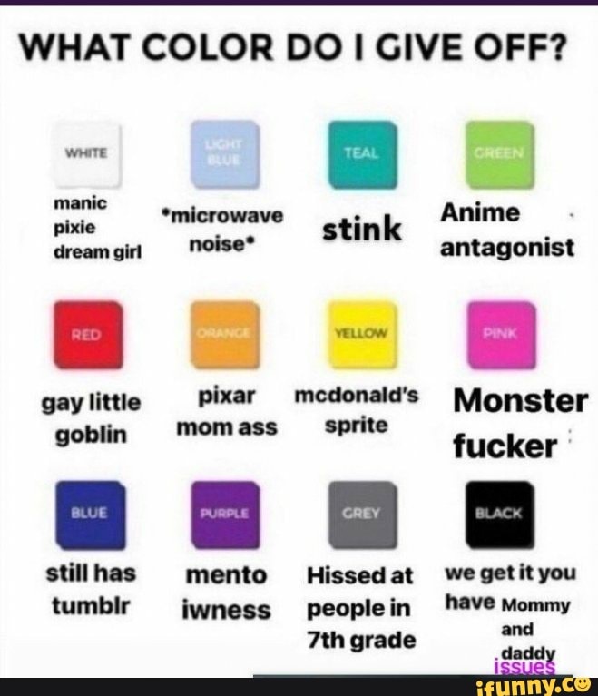 What Color Do Give Off White Manic Pixie Dream Girl Gay Little Goblin Still Has Tumbir 2384