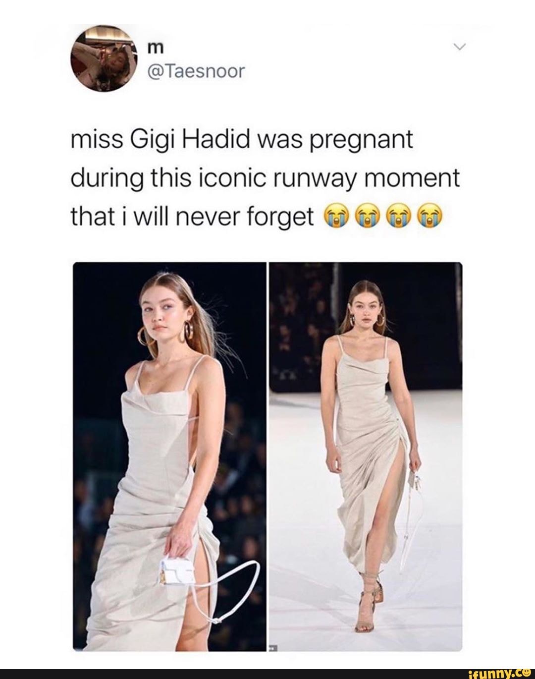 Miss Gigi Hadid was pregnant during this iconic runway moment that i ...