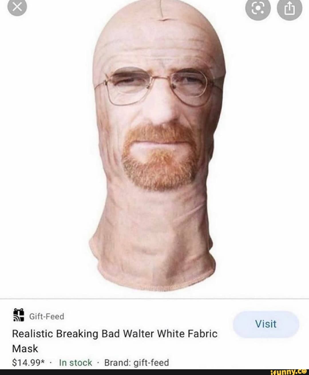 8 T Feed Visit Realistic Breaking Bad Walter White Fabric Mask Oor In Ectarl Rrand Nift