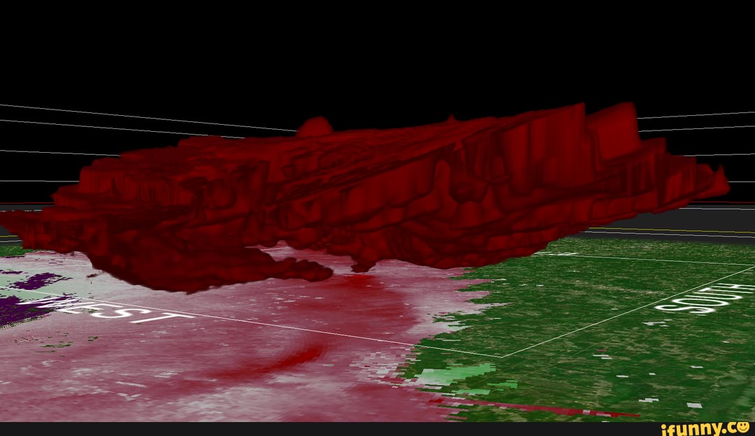This is a 3D depiction of the velocity product of the Columbus, MS