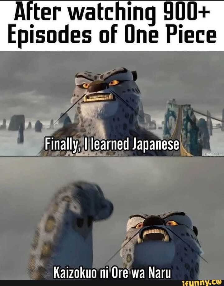 After Watching 900 Episodes Of One Piece Finally I Learned Japanese Kmaizalin Ni Oro Alar