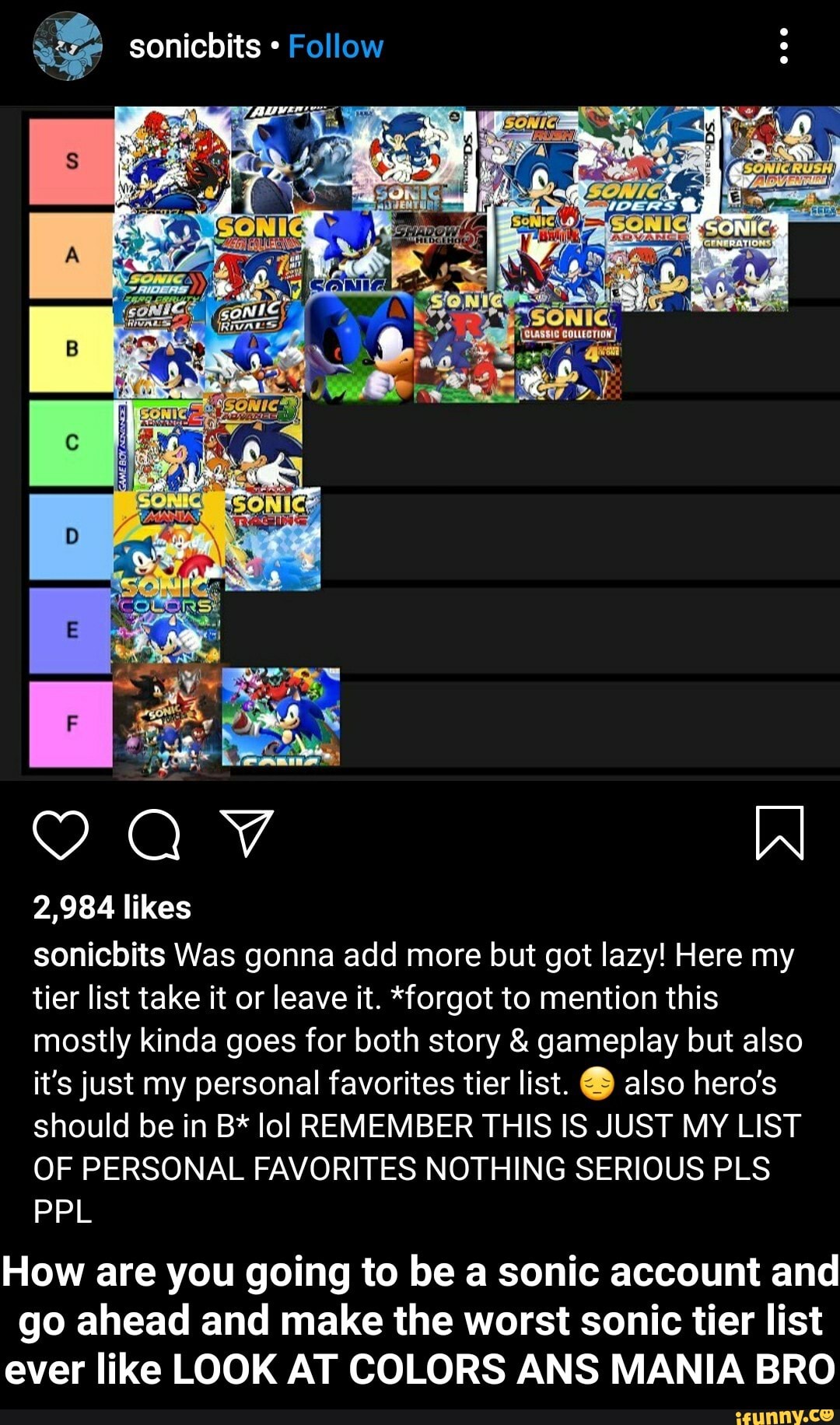 Here's a tier list from someone who has not played the game since