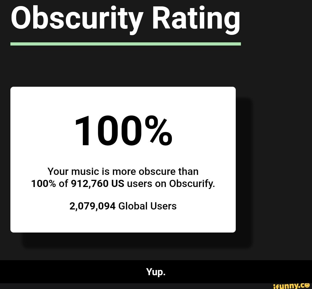 obscurity rating apple music