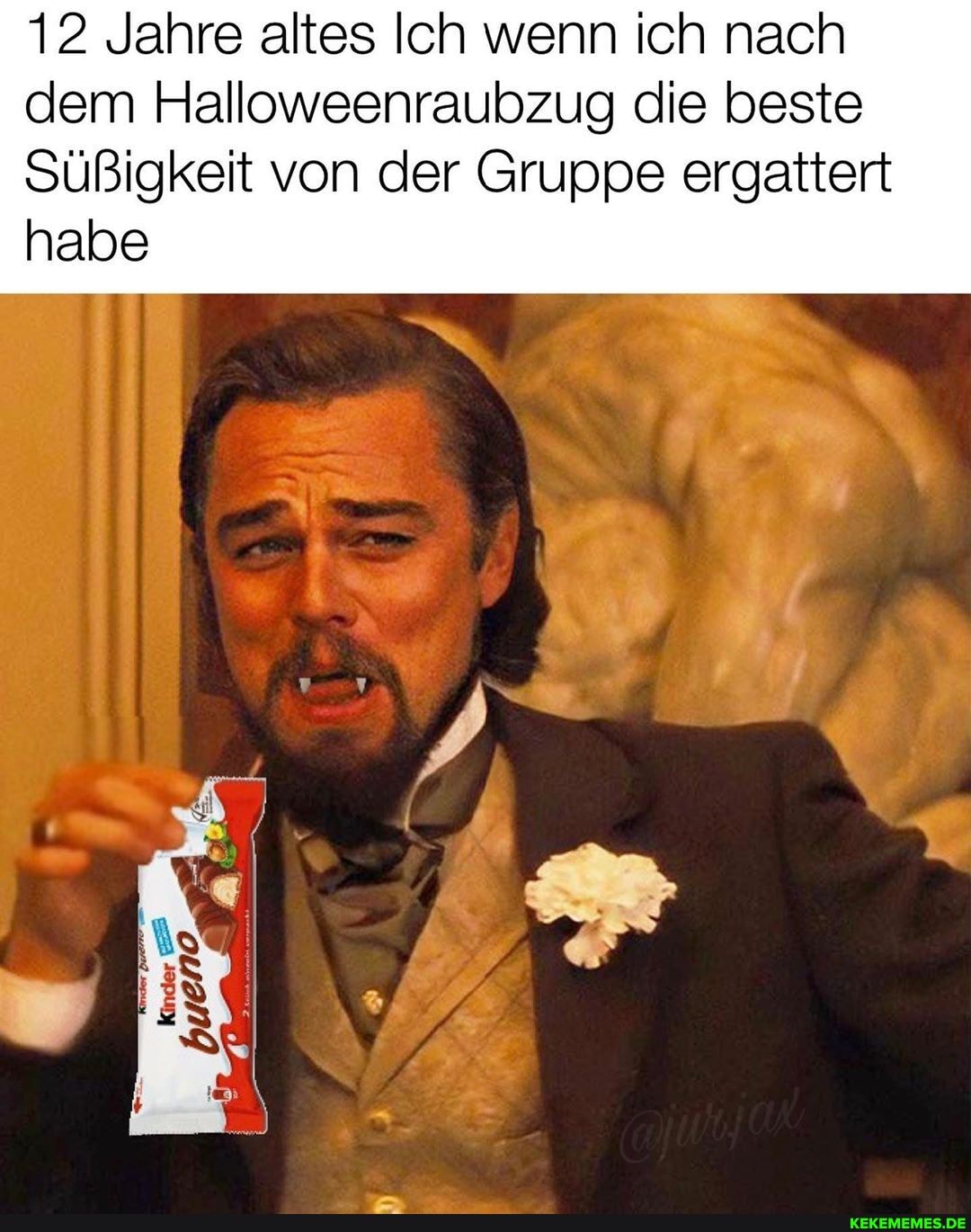 12 Jahre altes Ich wenn ich nach
dem Halloweenraubzug die beste
Süßigkeit von der Gruppe ergattert habe