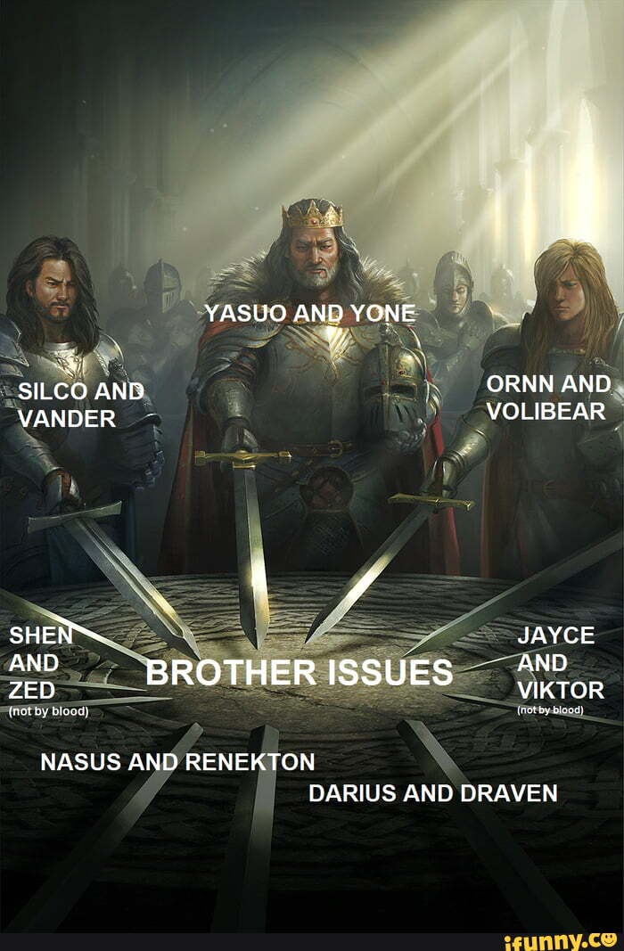 YASUO AND YONE SILCO AND ORNN AND VANDER VOLIBEAR JAYCE ND AND BROTHER ...