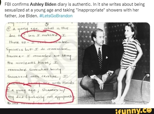 FBI Confirms Ashley Biden Diary Is Authentic. In It She Writes About ...