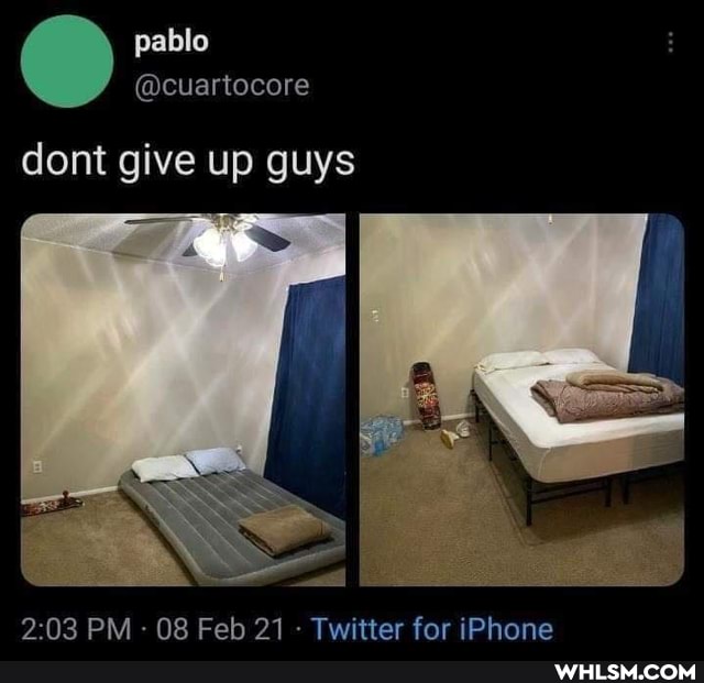 dont give up guys
PM - 08 Feb 271 - Twitter for iPhone