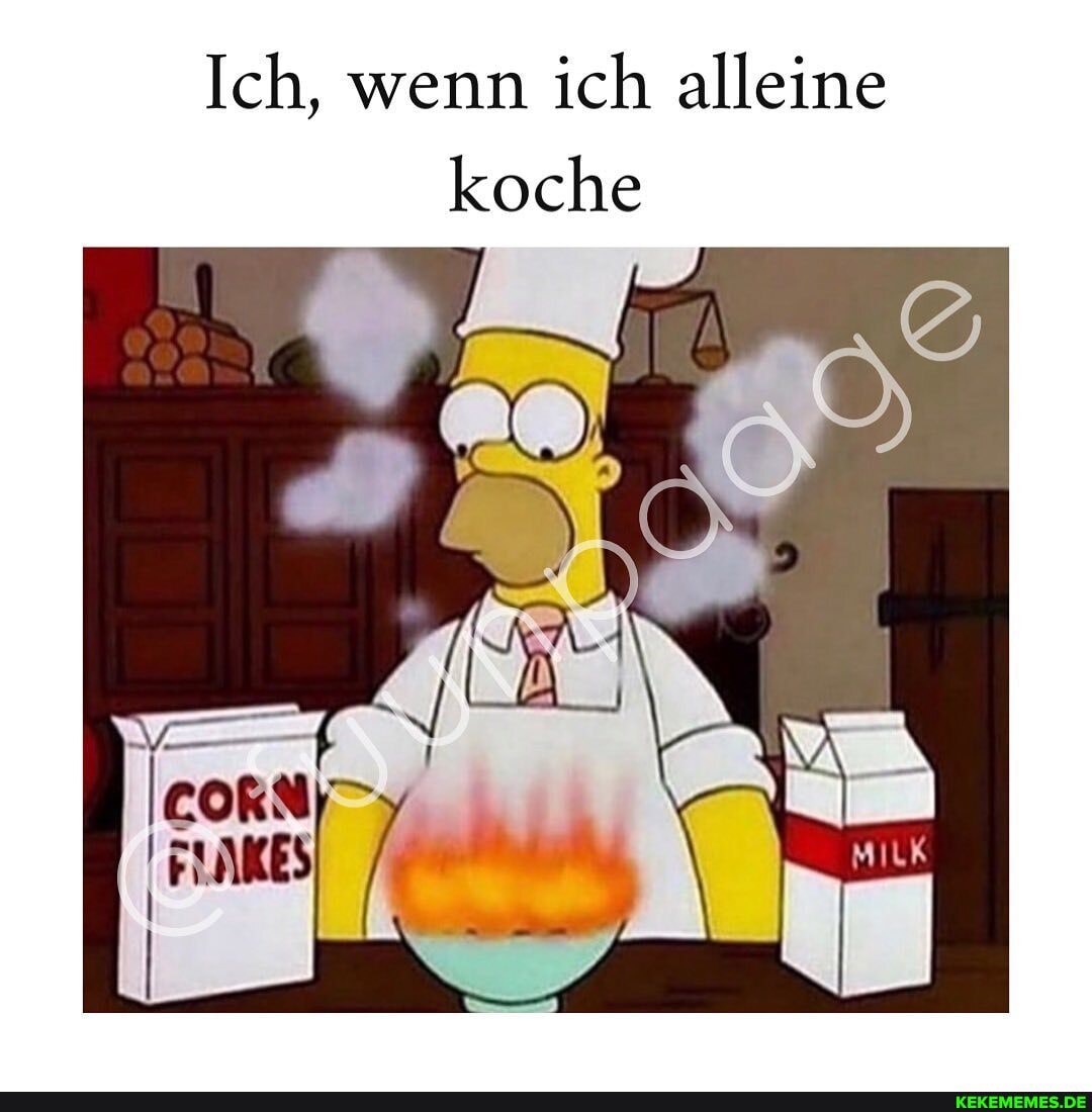Ich, wenn ich alleine
koche