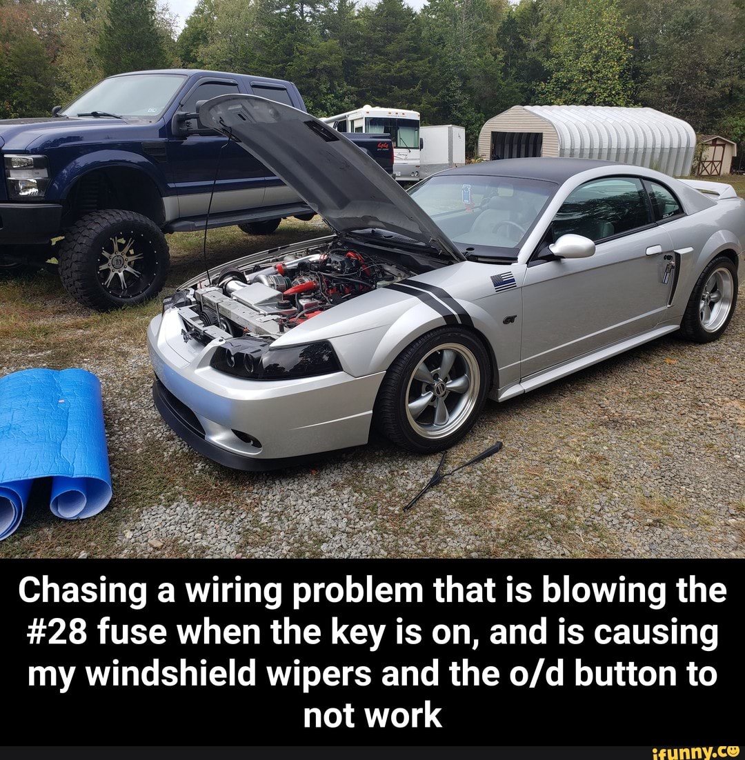 Chasing a wiring problem that is blowing the 28 fuse when the key is