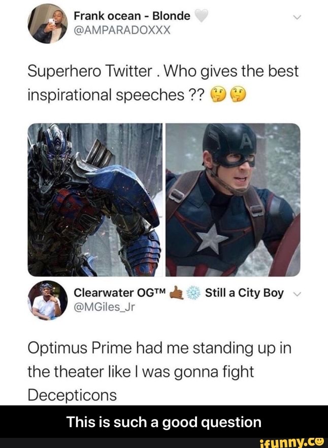Superhero Twitter Who gives the best inspirational speeches 6