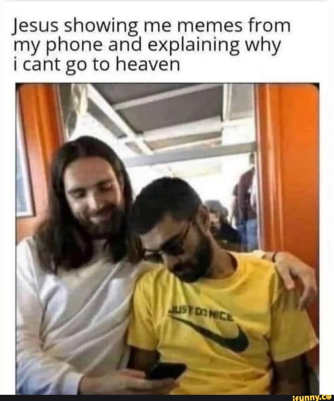 Jesus showing me memes from my phone and explaining why i cant go to ...