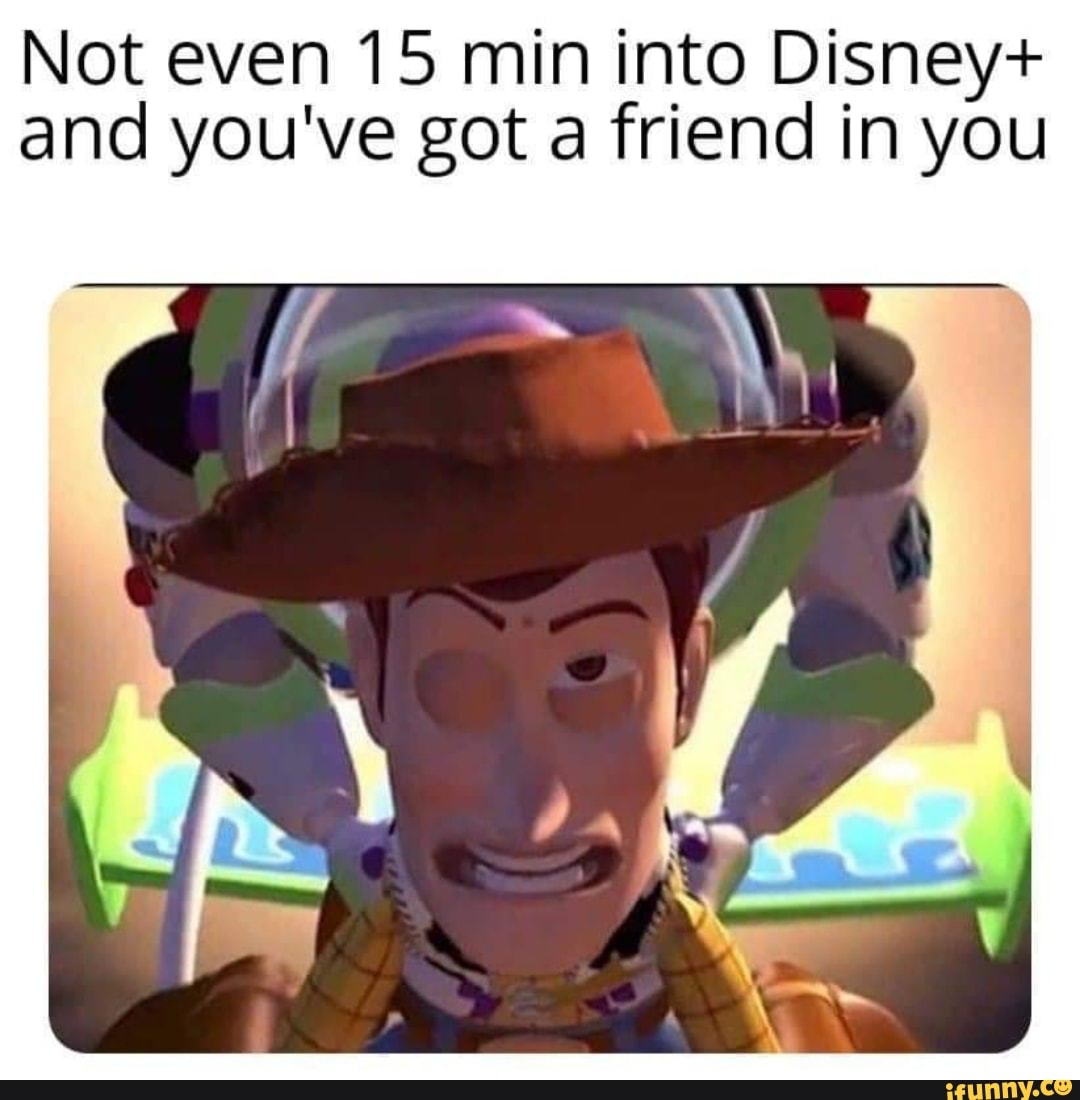 Not Even 15 Min Into Disney And You Ve Got A Friend In You Ifunny
