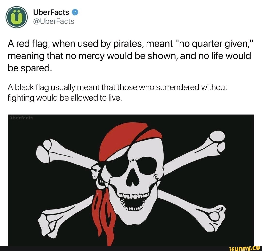 A Red Flag When Used By Pirates Meant no Quarter Given Meaning 