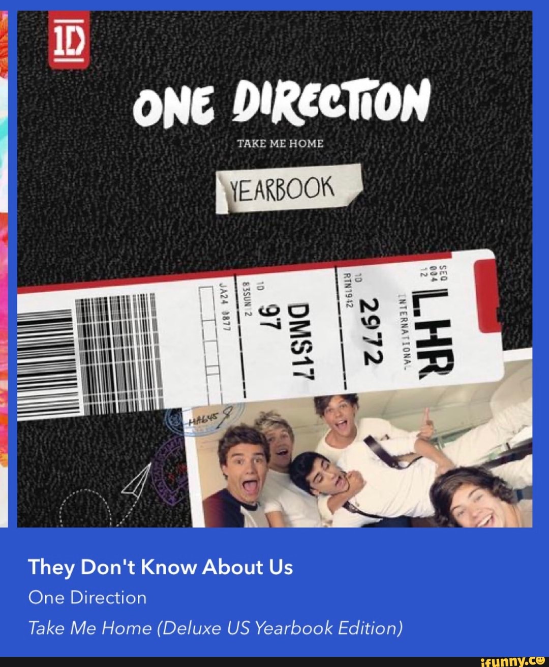 ONE DIRECTION TAKE ME HOME They Don't Know About Us One Direction T...