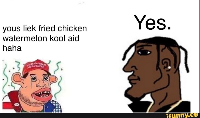 fried chicken watermelon meme