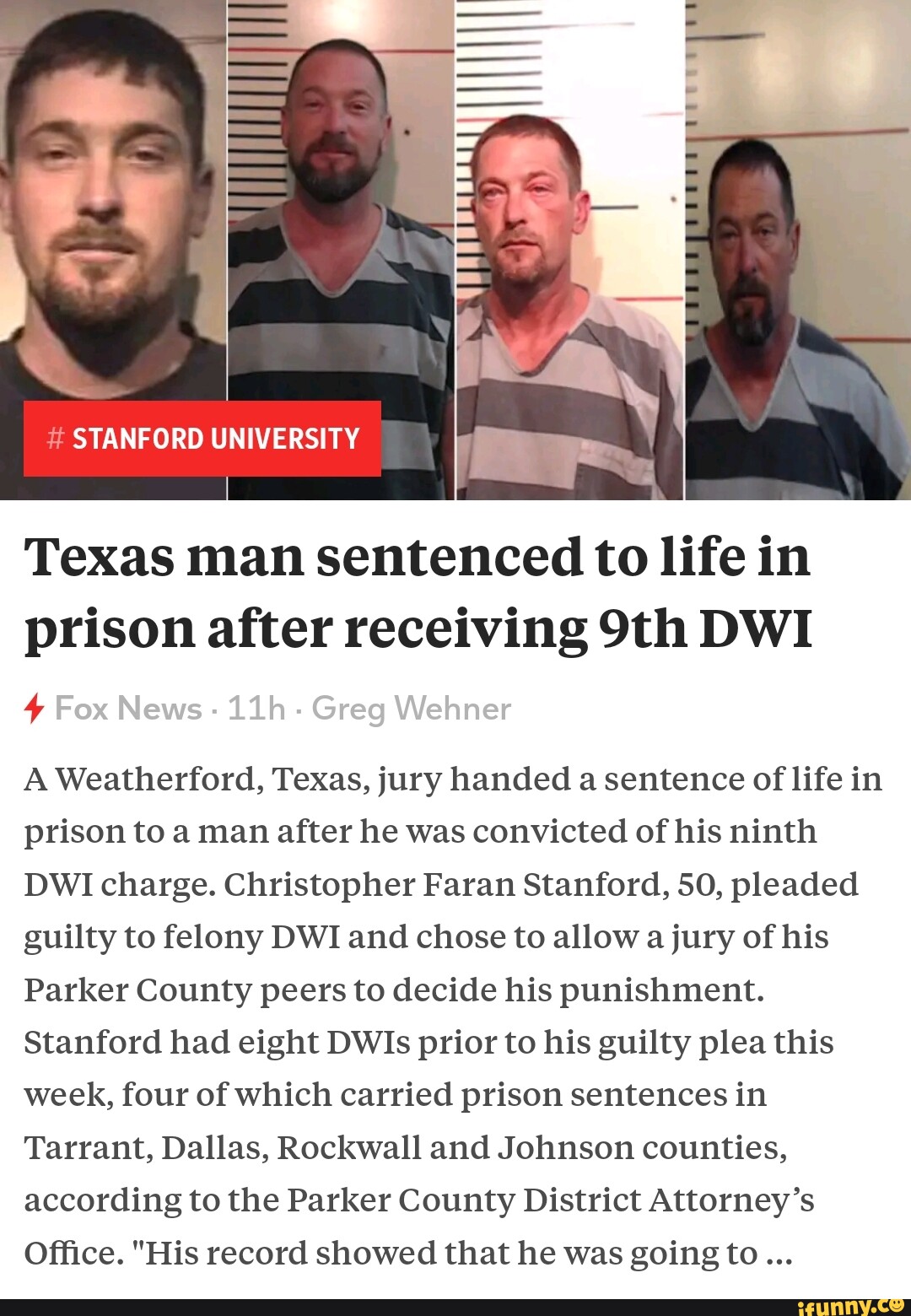 STANFORD UNIVERSITY Texas Man Sentenced To Life In Prison After ...